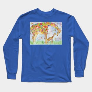 Colourful Giraffe Love Long Sleeve T-Shirt